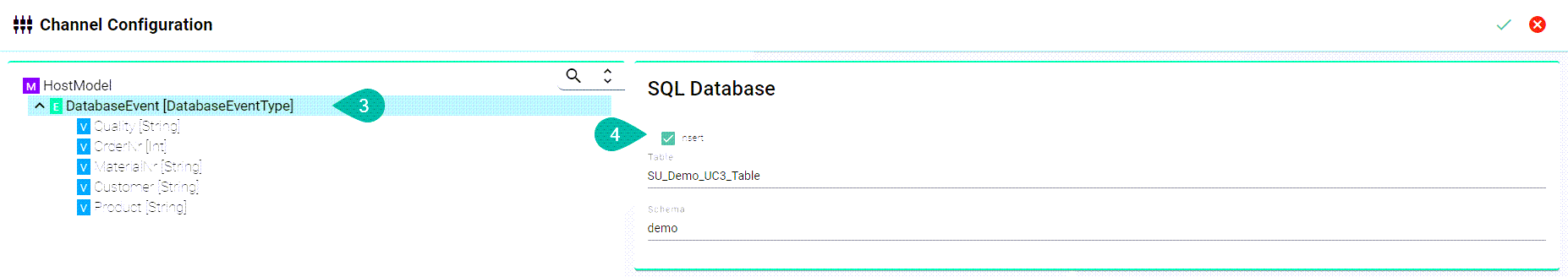 SQL Database Configuration Insert